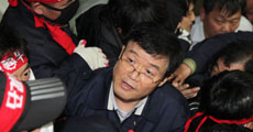 현대차 부사장 농성장 진입 시도 영상